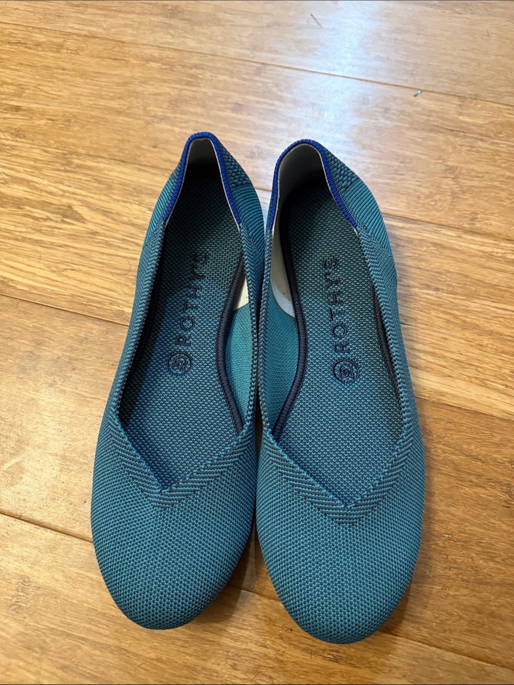 Rothy's The Point Pointed Toe Flats Blue US 9